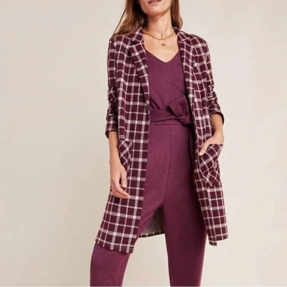 Anthropologie Harlyn Melrose Plaid Duster